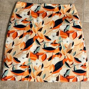 Ann Taylor Factory Multicolor Floral Pencil Skirt
